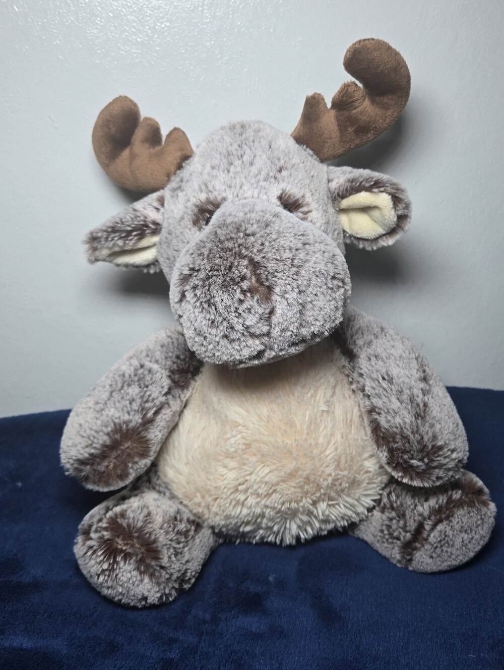 Aurora Gray Brown Moose Plush Stuffed Animal 10 Inch Soft Fluffy Feb 2020